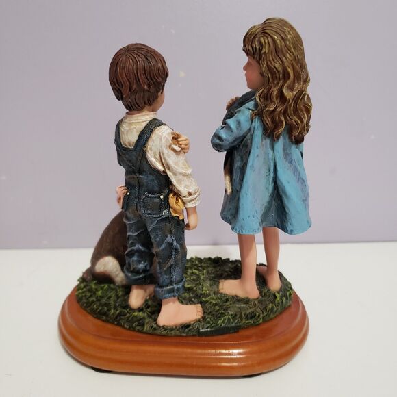 Timeless Treasure " The Confrontation " Vanmark Girl Boy Animal Figurine 1999 - Picture 6 of 9
